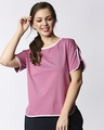 Shop Heater Rose Half Sleeves Tape T-shirt-Front