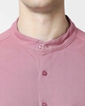 Shop Heather Rose Mandarin Collar Half Sleeve Shirt