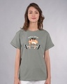 Shop Heavy Lifter Shinchan Boyfriend T-Shirt (SHL)-Front