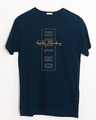 Shop Men's Blue Hell No Monday Typography T-shirt-Full