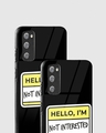 Shop Hello I am Not Interested Premium Glass Case for Samsung Galaxy S20 FE-Design