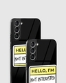 Shop Hello I am Not Interested Premium Glass Case for Samsung Galaxy S21 FE 5G-Design