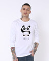 Shop Hello Panda Full Sleeve T-Shirt-Front