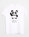 Shop Hello Panda Half Sleeve T-Shirt-Front