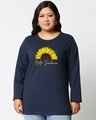 Shop Women's Hello Sunshine Full Sleeve Plus Size Slim Fit T-shirt-Front