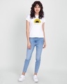 Shop Women's White Hello Sunshine Graphic Printed Slim Fit T-shirt-Design