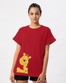 Shop Hellow Pooh Boyfriend T-Shirt (DL)-Front