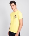 Shop Hey There Imposter Half Sleeve T-Shirt Pastel Yellow-Design