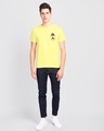 Shop Hey There Imposter Half Sleeve T-Shirt Pastel Yellow