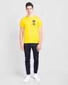 Shop Hey There Imposter Half Sleeve T-Shirt  Pineapple Yellow-Full