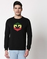 Shop High Colors Fleece Sweatshirt Black-Front
