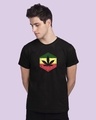 Shop High Colors Half Sleeve T-Shirt Black-Front