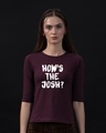 Shop High Josh Round Neck 3/4th Sleeve T-Shirt-Front