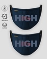Shop High Life Everyday Printed Fasion Mask 2.0 Single-Front