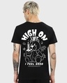 Shop Men's Black High On Life Graphic Printed T-shirt-Design