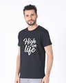 Shop High On Life Typography Half Sleeve T-Shirt-Design