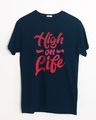 Shop High On Life Vector Half Sleeve T-Shirt-Front