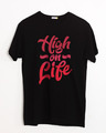 Shop High On Life Vector Half Sleeve T-Shirt-Front