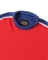 Shop Men's Red & Blue High Neck Color Block Sweatshirt