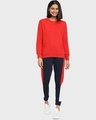 Shop Women's Red Relaxed Fit Sweatshirt-Full