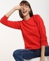 Shop Women's Red Plus Size Sweatshirt-Front