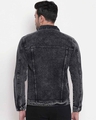 Shop Men's Black Solid Denim Jacket-Design