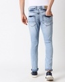 Shop Men Blue Slim Fit Mid Rise Clean Look Stretchable Jeans-Design