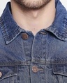 Shop Men's Blue Solid Denim Jacket