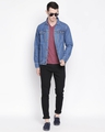 Shop Men's Blue Solid Denim Jacket-Full