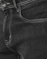 Shop Mens Black Washed Slim Fit Mid Rise Jeans With Belt Loopsmbdrhs1074