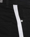 Shop Men's Black Washed With Side Twill Tape Slim Fit Mid Rise Jeans
