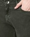 Shop Men's Olive Washed Slim Fit Mid Rise Clen Look Light Faded Jeans