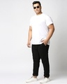 Shop Plus Size Men Black Regular Fit Mid Rise Clean Look Jeans-Full