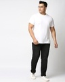 Shop Plus Size Men Black Slim Fit Mid Rise Clean Look Jeans-Full