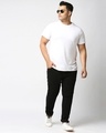 Shop Plus Size Men Black Slim Fit Mid Rise Clean Look Jeans-Full