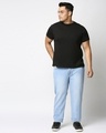 Shop Plus Size Men Blue Jogger Fit Mid Rise Clean Look Joggers Jeans-Full