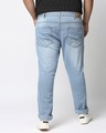 Shop Plus Size Men Blue Regular Fit Mid Rise Clean Look Jeans-Design