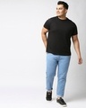 Shop Plus Size Men Blue Slim Fit Mid Rise Clean Look Jeans-Full