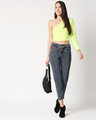 Shop Women Boyfriend Fit High Rise Clean Look Cropped Jeans-Full