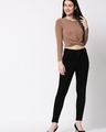 Shop Women's Black Skinny Fit High Rise Jeans-Full