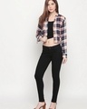 Shop Women's Black Skinny Fit Low Rise Jeans-Front