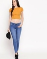 Shop Women's Blue Low Rise Skinny Fit Plus Size Jeans-Front