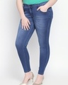 Shop Women's Blue Low Rise Skinny Fit Plus Size Jeans-Design