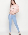 Shop Women's Blue Skinny Fit Low Rise Jeans-Front