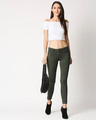 Shop Women's Slim Fit Mid Rise Clean Look Cropped Jeans-Full