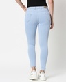 Shop Womens Blue Washed Slim Fit Mid Waist Jeans With Belt Loops-Design