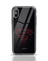 Shop Highlighted Superman iPhone XS Glass Mobile Cover-Front