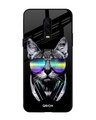 Shop Hip Cat Premium Glass Case for OnePlus 6T (Shock Proof, Scratch Resistant)-Front