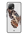 Shop Monarch Butterfly Glass Case For Mi 11 Lite-Front