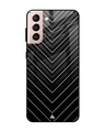 Shop Black V Pattern Glass Case for Samsung Galaxy S21-Front